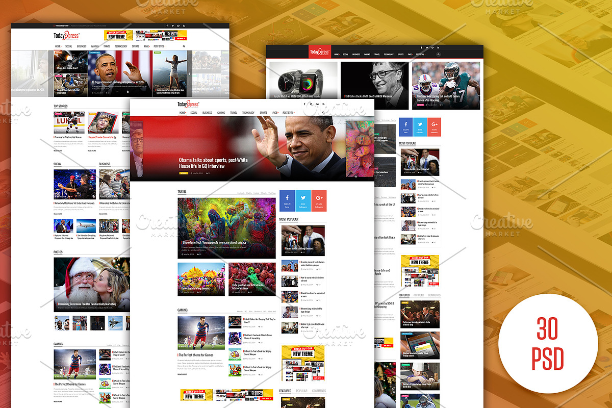 TodayExpress – News & Magazine PSD, a Websites & App Template by EngoCreative.com (Photo 1 of 5)