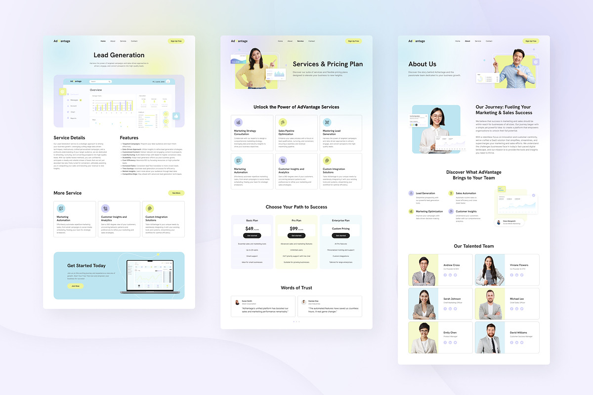 SaaS Website UI Figma Template, an UI Kit Template by peterdraw