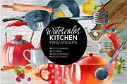 Watercolor kitchen, a Food Illustration by Tatiana Davidova (Thumbnail 1 of 5)