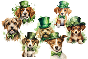 St. Patrick's Cute Dog Cliparts, an Animal Illustration by Mash Mash Stickers (Thumbnail 4 of 9)