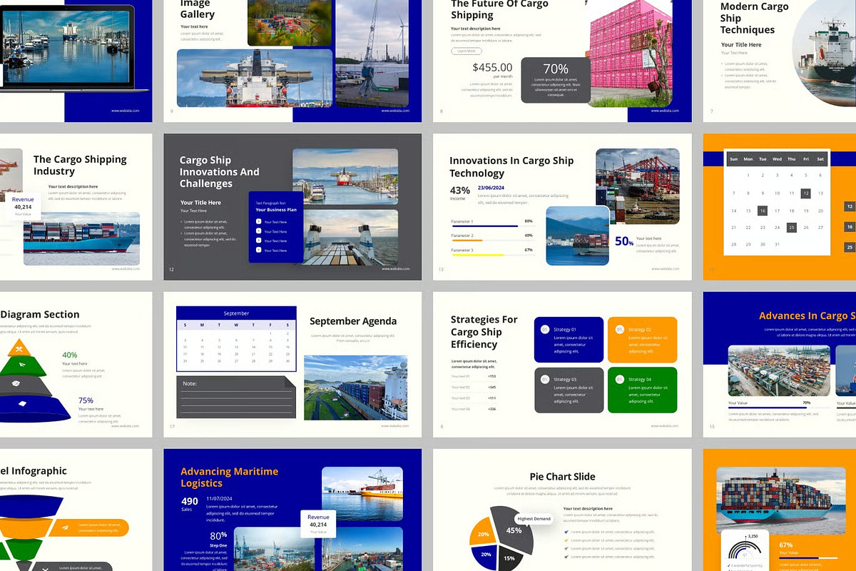 Cargo Shipping Powerpoint Templates, a Presentation Template by Fit-tee (Photo 2 of 2)