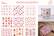 Cute kitties and teddy bears clipart, an Animal Illustration by Peviotadesign (Thumbnail 3 of 11)