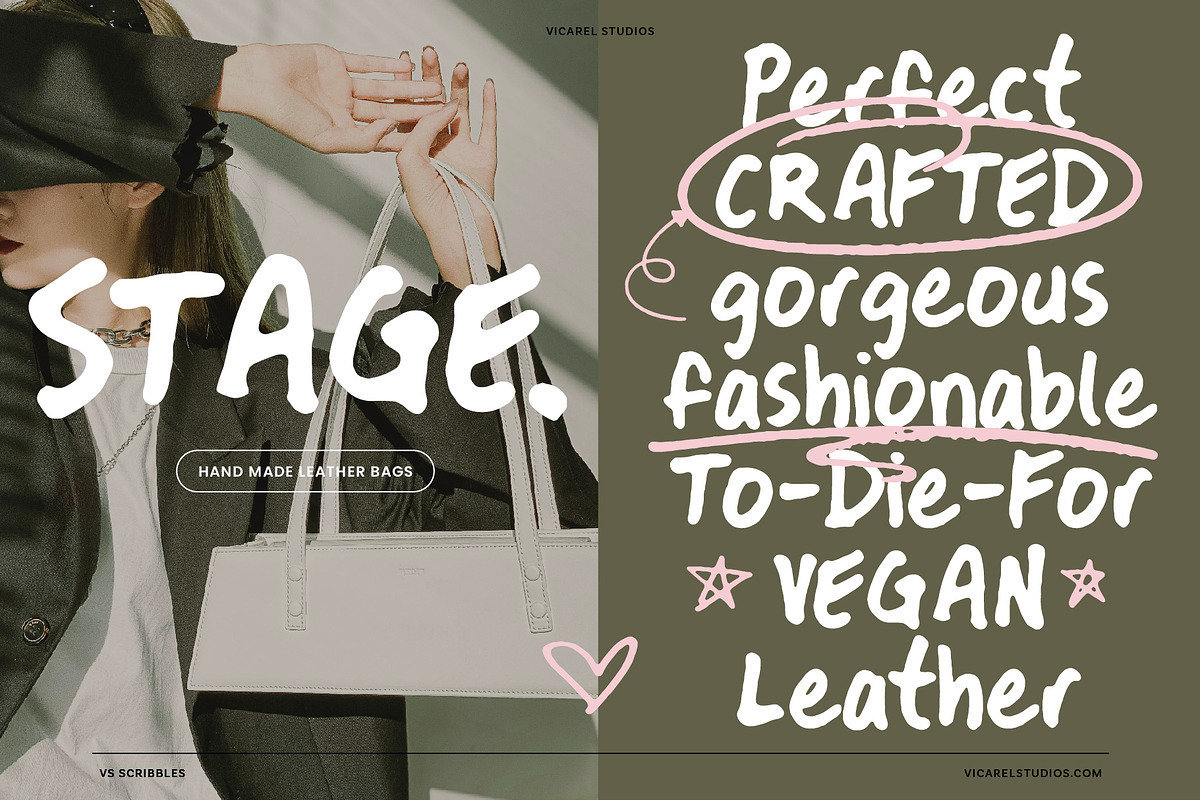 VS Scribbles | A Handwriting Font, a Handwritten Font by Vicarel Studios (Photo 9 of 14)
