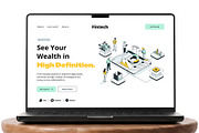 Fintech World-Isometric Illustration, a Finance Illustration by Creative Graphics (Thumbnail 5 of 8)