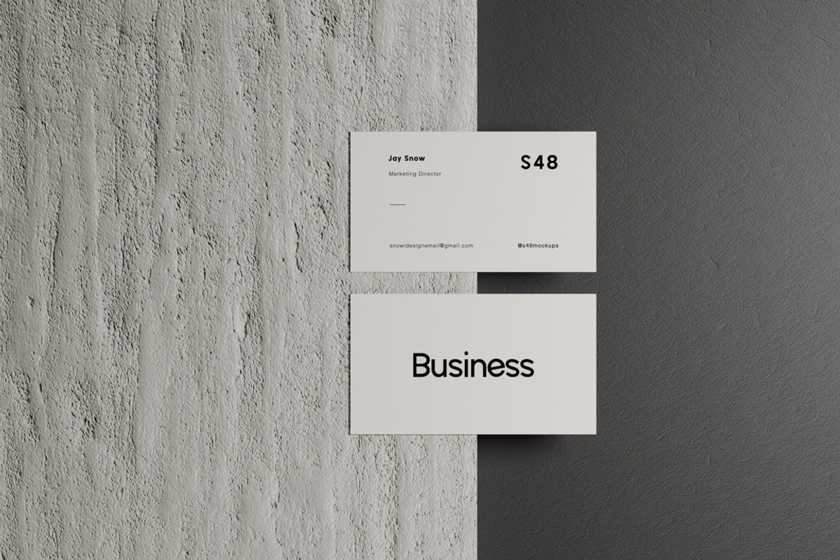 5 White Business Card Mockup Pack, a Print Template by S48 Mockups (Photo 3 of 5)