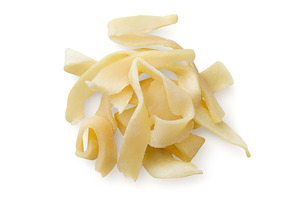 Pile of dried squid pieces close-up
