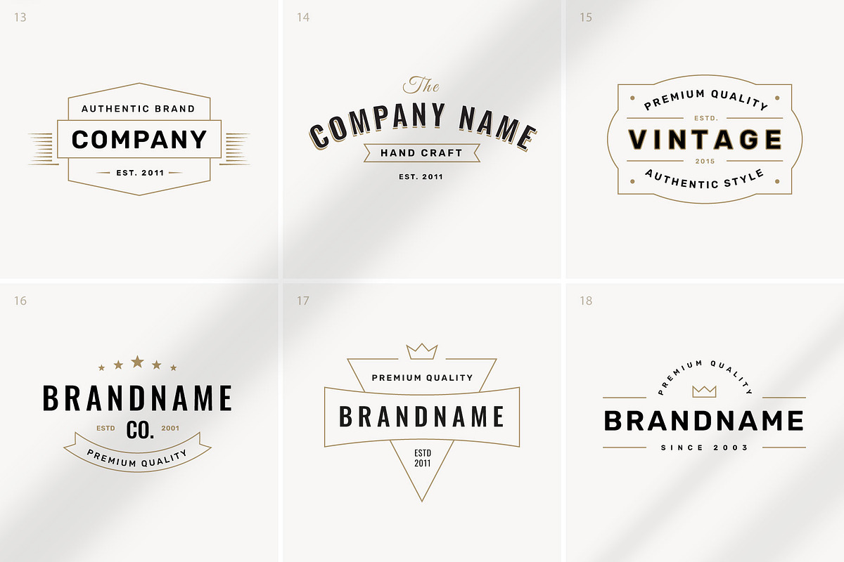 24 retro logotype templates, a Branding & Logo Template by MaryArt (Photo 4 of 7)