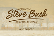 Steve Buck – Handwritten Script Font, a Script Font by overlaytemplates (Thumbnail 1 of 5)