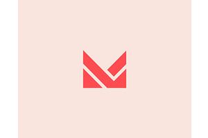 A letter M logo from geometric, an Illustration by Bureau