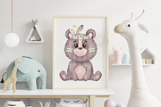 Watercolor Boho Animals Clipart, an Animal Illustration by ekossa_art (Thumbnail 7 of 9)
