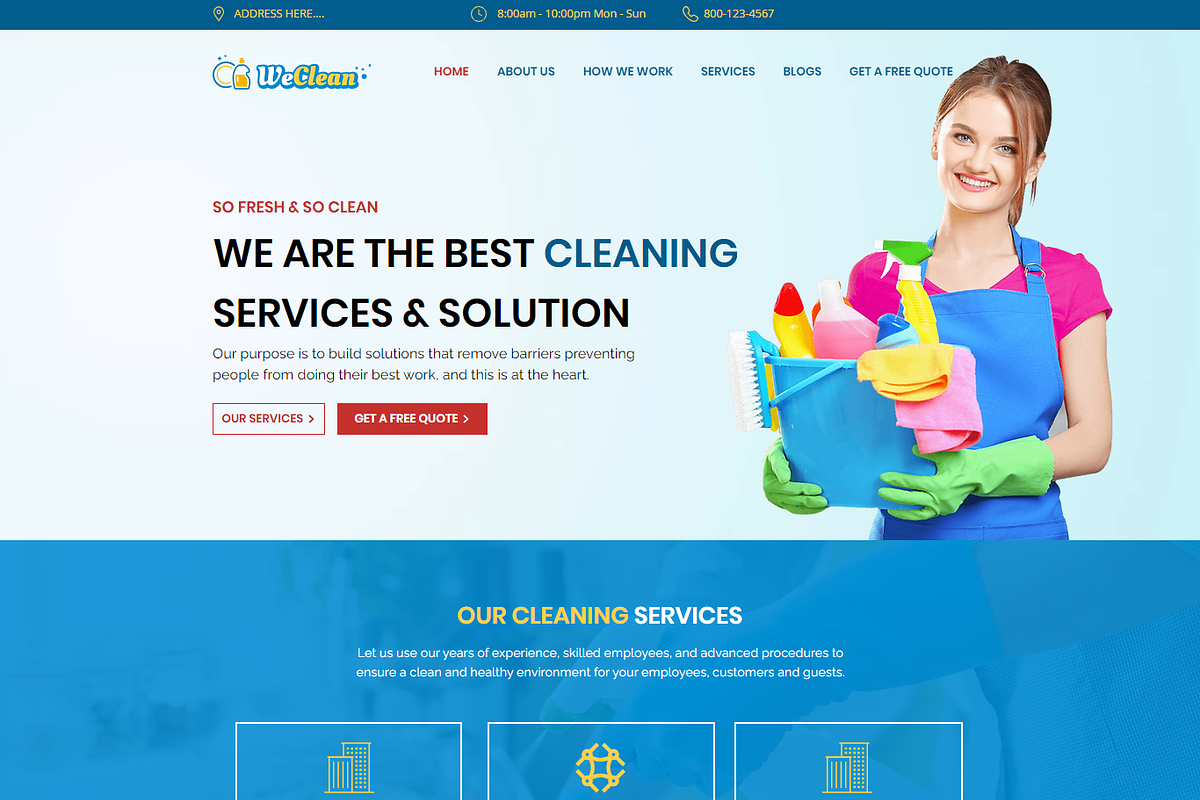 Wix Theme for Cleaning Services, a Wix Template by Wix Creative Themes (Photo 2 of 2)