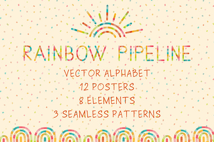 Rainbow Pipeline - Vivid Vector Set