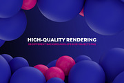 Abstract 3D Rendering Of Spheres, a Wallpaper Graphic by BIBIART (Thumbnail 7 of 13)