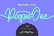Rogueone Monoline Signature Font, a Script Font by Maulana Creative (Thumbnail 1 of 8)