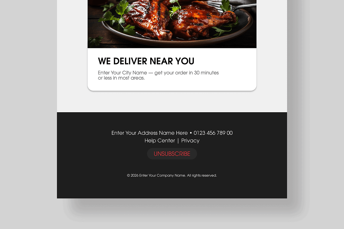 Food Delivery Email Newsletter, an UI Kit Template by MightyDesign (Photo 6 of 9)