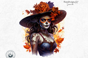 La Catrina Day Of The Dead Clipart