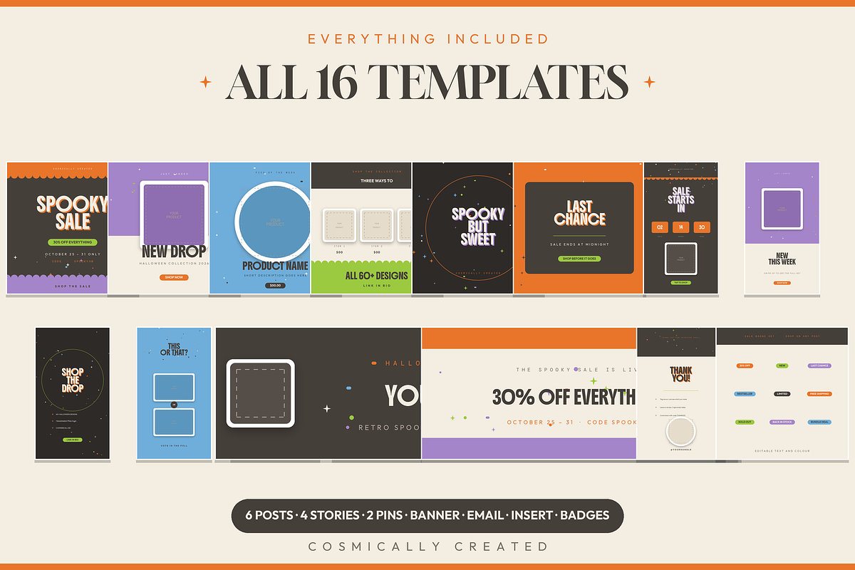 Halloween Shop Kit | 16 Templates, a Social Media Template by Jakayla Digital Co (Photo 2 of 7)