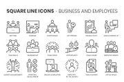 Square line icons, an Outline Icon by Howcolour (Thumbnail 73 of 85)