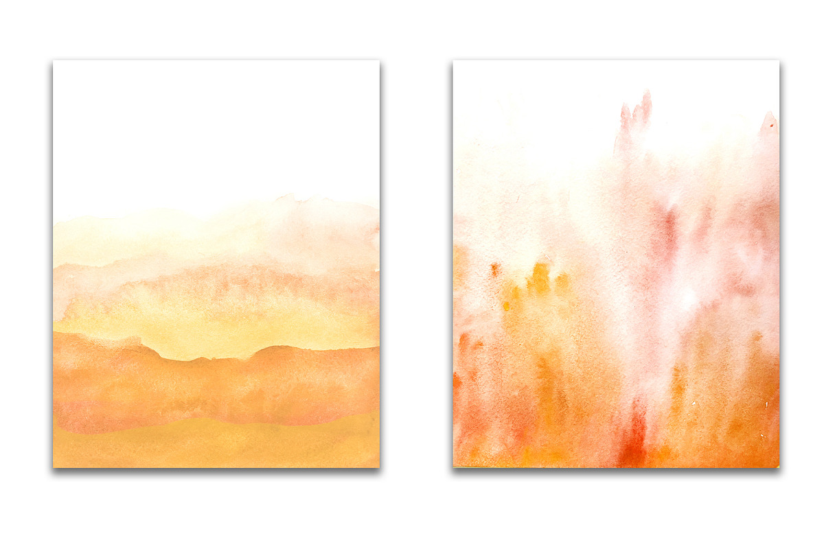 Orange to yellow ombre watercolor, a Texture Graphic by GraphicRain (Photo 4 of 5)
