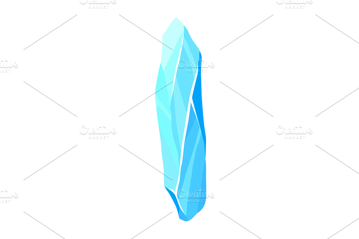 Crystal of ice, iceberg broken, an Illustration by Things for designers