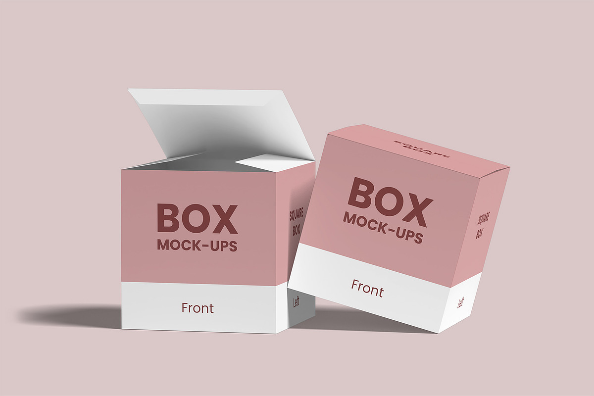Square Box Mockups | Packaging, a Packaging Mockup by Compositing Studio (Photo 15 of 20)