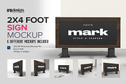 2x4 Outdoor Sign Mockup, a Product Mockup by IFBdesign (Thumbnail 1 of 9)