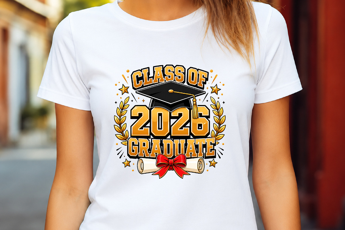2026 Graduate Shirt SVG, a Seasonal Illustration by DreamArtGraphic (Photo 4 of 5)