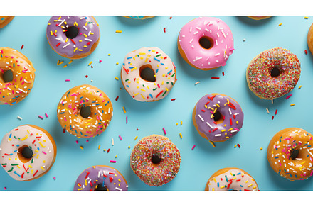 sprinkles fattening donut food ai, a Background Photo by pikepicture