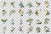Watercolor Green Forest Clipart Set, an Illustration by DreamCafeArt (Thumbnail 3 of 6)