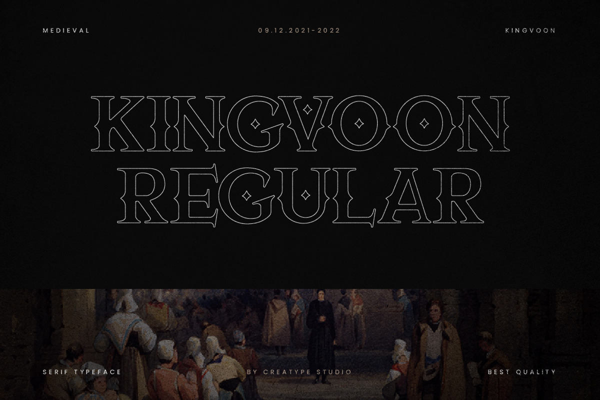 Kingvoon Medieval Business Font, a Serif Font by Creatype Studio (Photo 2 of 10)
