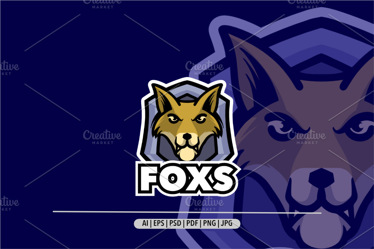 Fox mascot shield logo sport, a Branding & Logo Template by Bayuktx