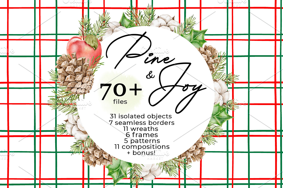 Xmas Watercolor Clipart, a Seasonal Illustration by Eves_Aquadreams (Photo 1 of 13)