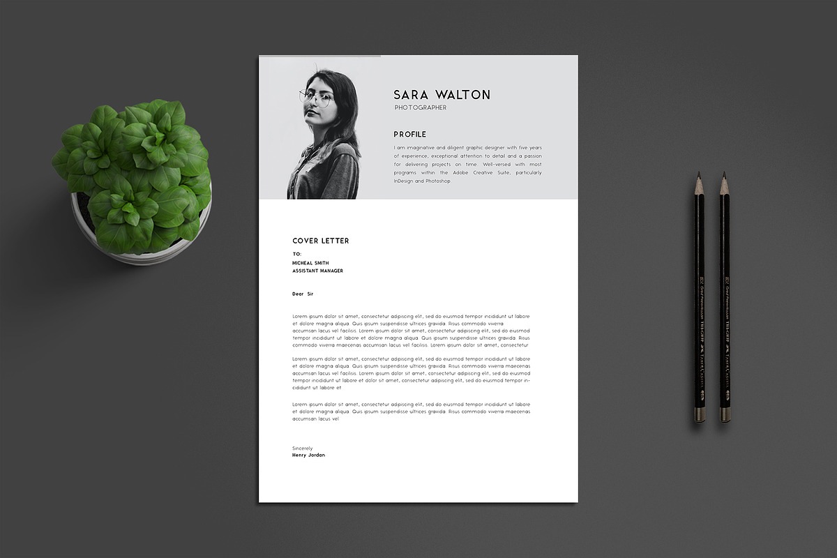 Minimal Resume Template, a Resume Template by Saman Osama (Photo 8 of 8)