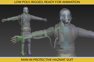 Man In Protective Hazmat Suit