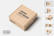 Square Box Packaging Mockup, a Packaging Mockup by simuradi (Thumbnail 1 of 9)