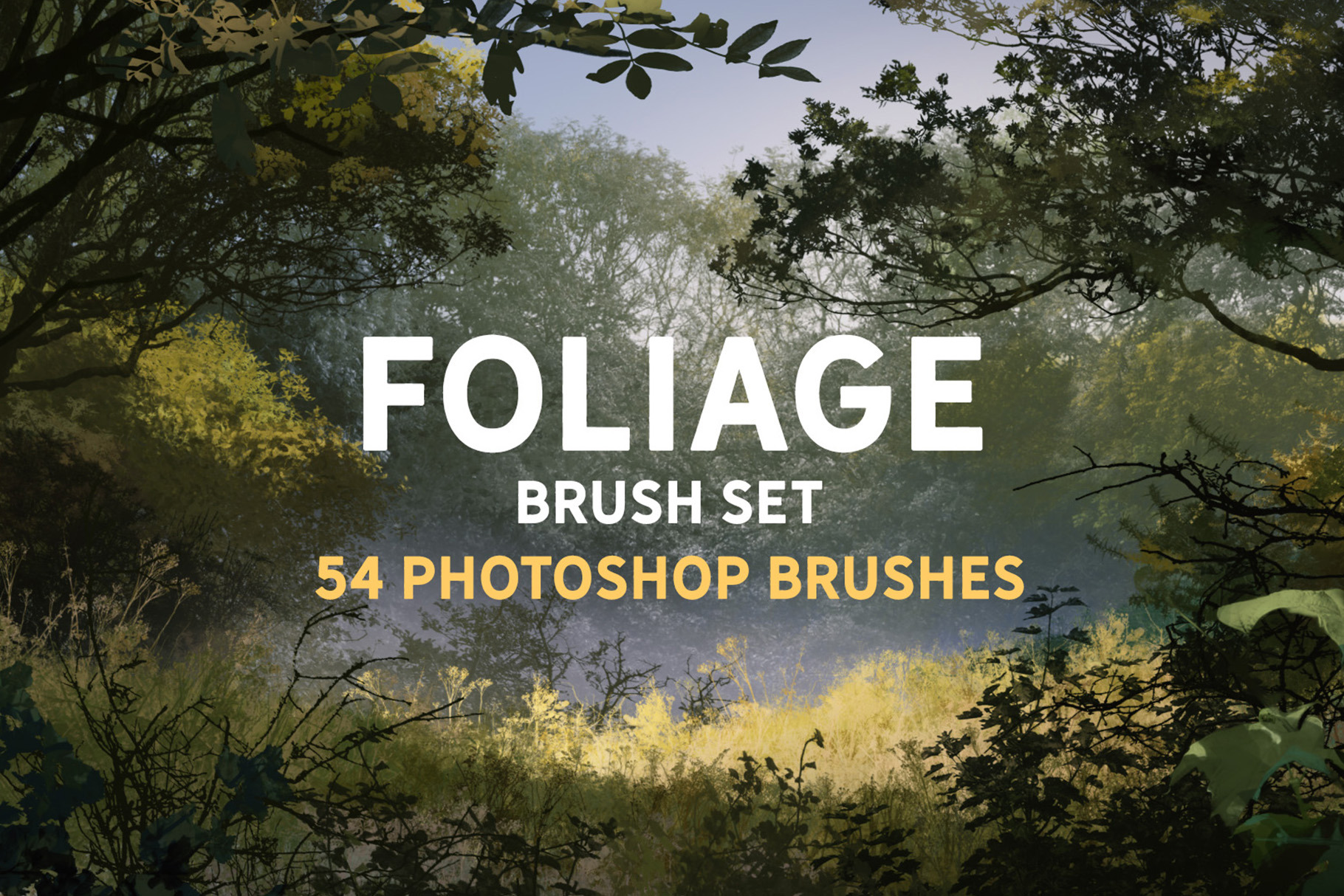 Foliage brush set, a Brush Add-On by Zsolt Kosa Art