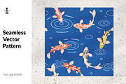 Koi carps seamless pattern, a Pattern Graphic by Norse Studio (Thumbnail 2 of 2)