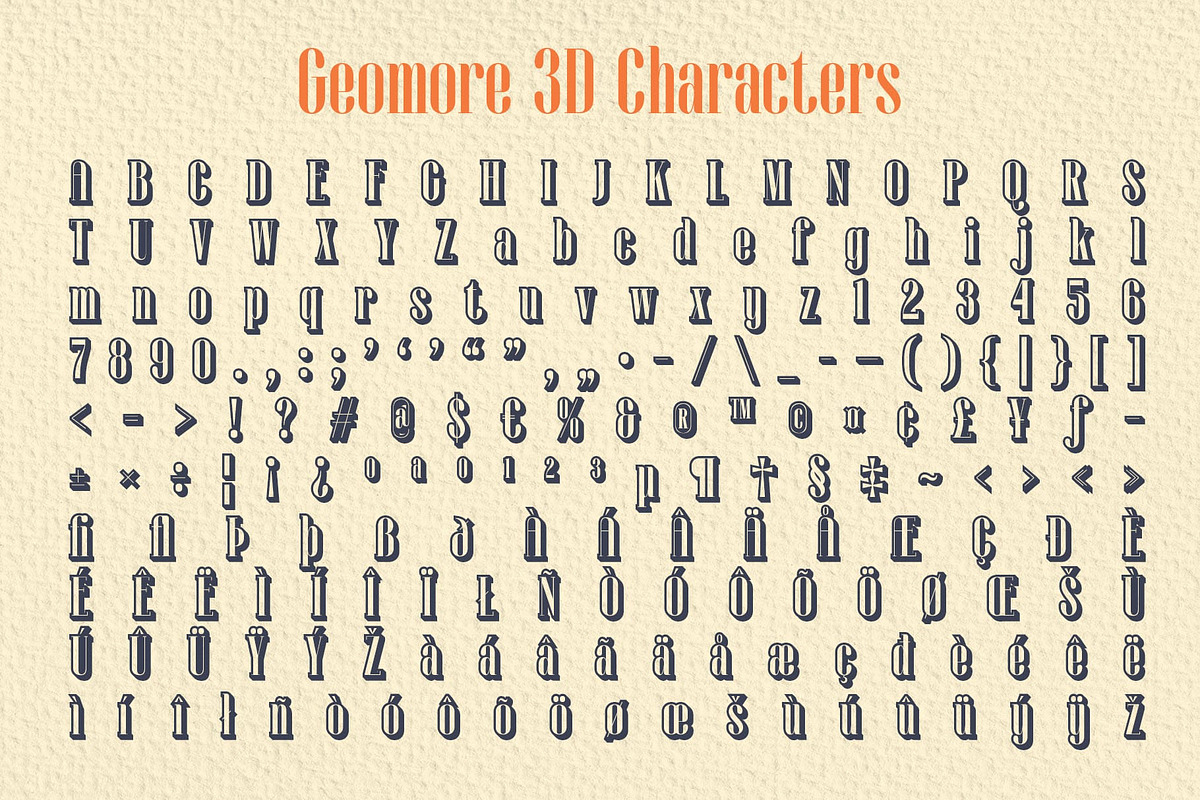 Geomore 3D, a Serif Font by Craft Supply Co. (Photo 8 of 8)