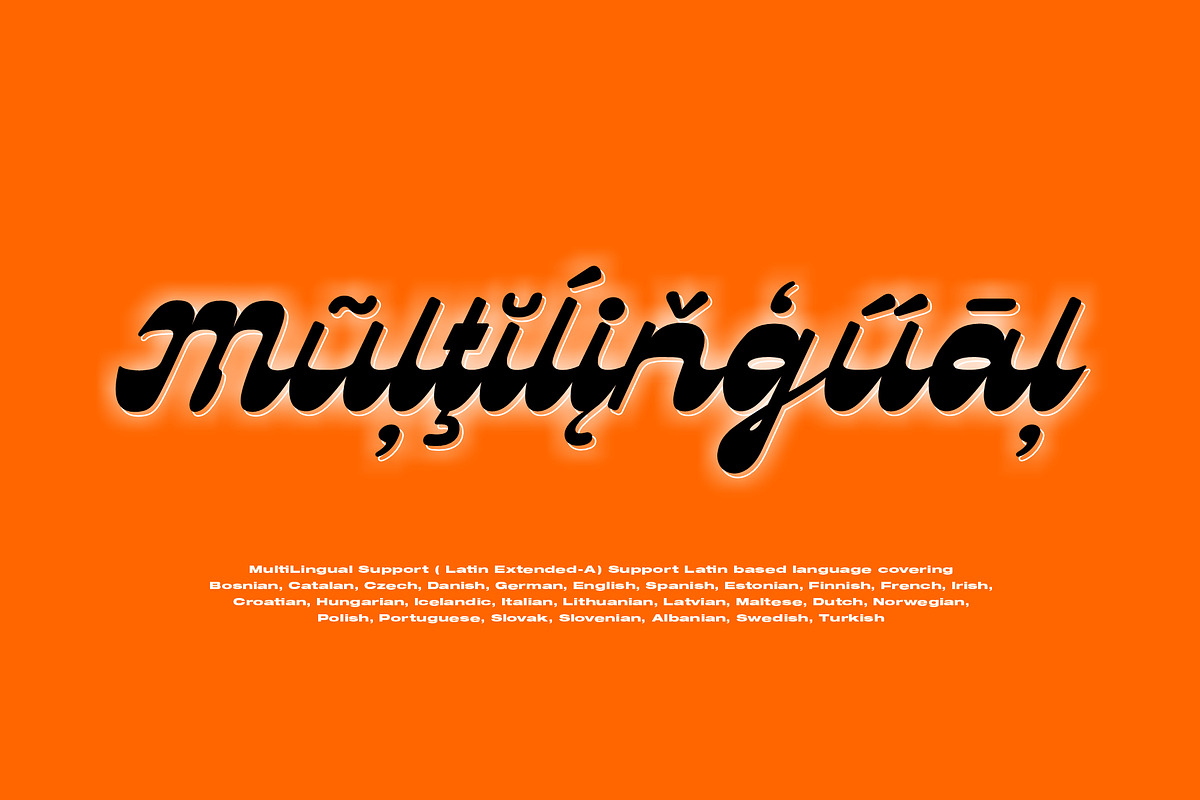 Dulblak script - a reverse contast, a Script Font by Brainware Graphic (Photo 6 of 9)