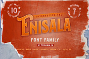 Enisala Font Family, a Font by teeoclock.co (Thumbnail 1 of 15)