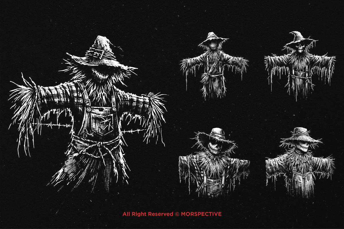 10 Bundle Dark Art Scarecrow Doll, an Illustration by Morspective (Photo 5 of 7)