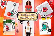 Zombie Sticker Set, a Decorative Illustration by TatianaBannikova (Thumbnail 2 of 5)