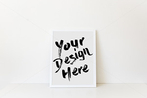 Simple White Frame Mockup 8x10