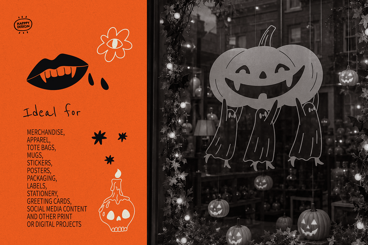 Halloween Doodle Illustrations, a Seasonal Illustration by happpydesign (Photo 10 of 11)