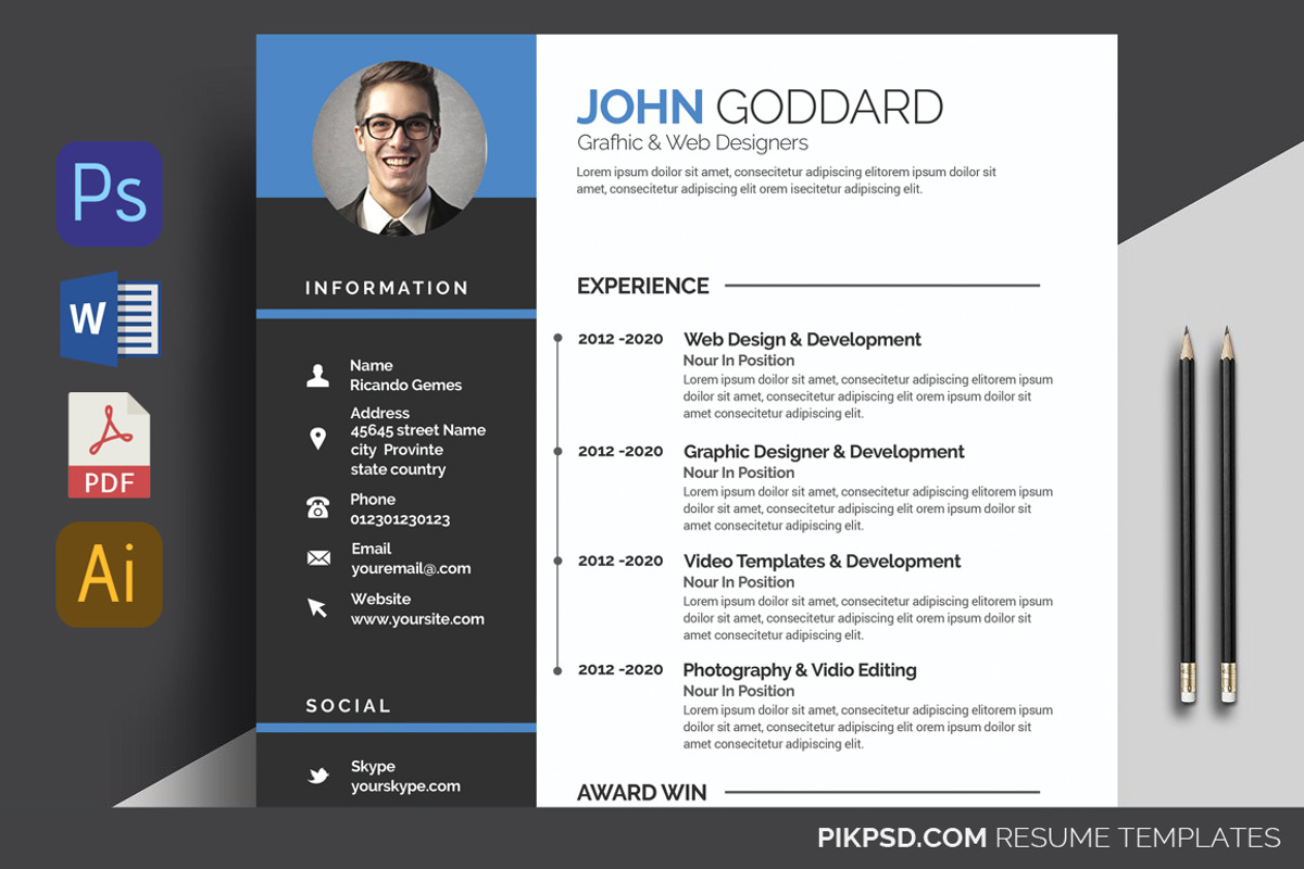 Professional Resume/CV, a Resume Template by graphicforest (Photo 1 of 5)