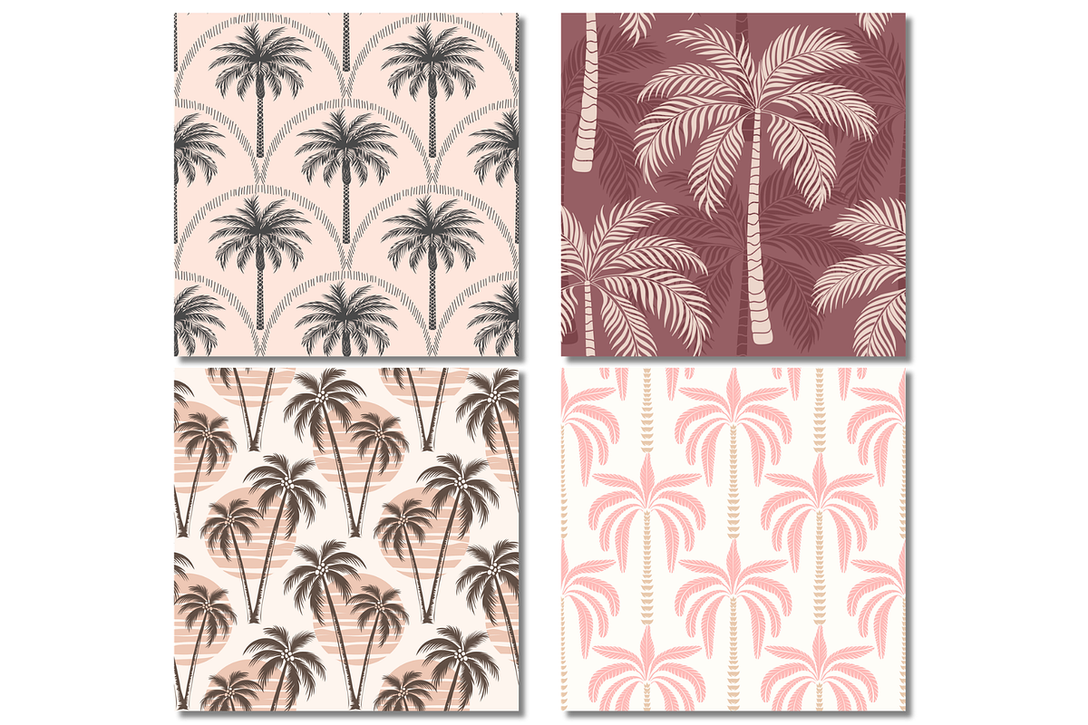 Palm Tree Tropical Seamless Patterns, a Pattern Graphic by wind mill (Photo 3 of 3)