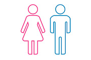 Man and woman icons, an Outline Icon by RODINA (Thumbnail 1 of 3)