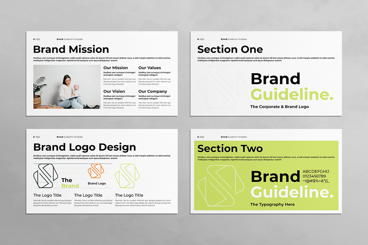 Brand Guideline Presentation Design, a Presentation Template by E-Type (Photo 3 of 6)