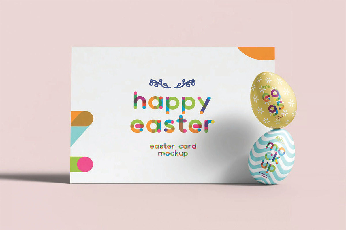 Easter Eggs and Card Mockup, an Advertising Mockup by DesignRushMarket (Photo 8 of 8)