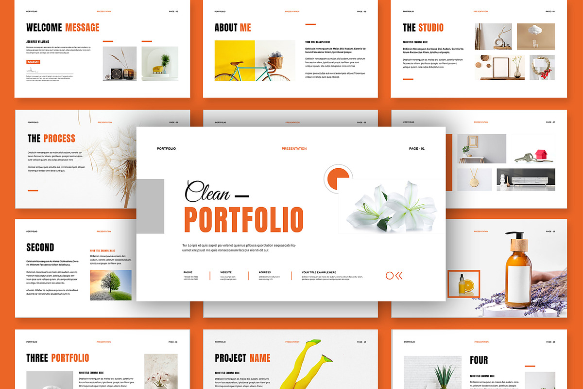 Portfolio Presentation Template, a Presentation Template by MightyDesign (Photo 1 of 7)